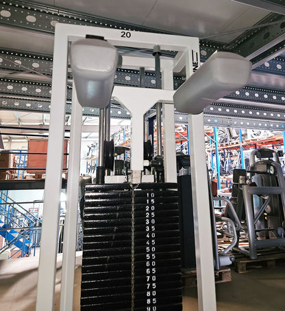 Panatta calf machine standing, Calf Machine, Basic Line, calf press, old school bodybuilding, frame color white, used with signs of wear, tested condition