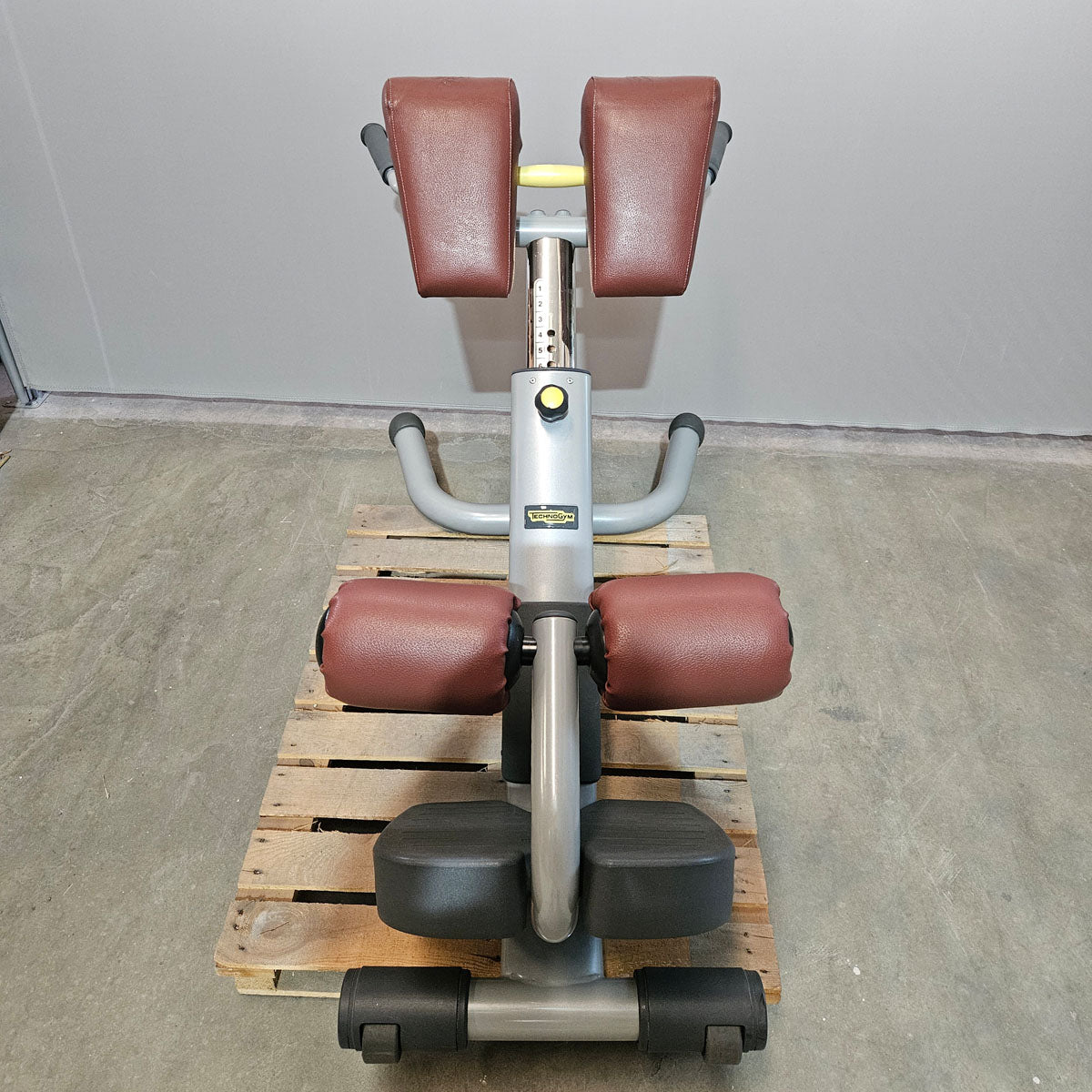 Technogym 2er Set Lower Back Bench und Abdominal Bench - Hyperextension Rückenstreckerbank und verstellbare Bauchbank, Rahmen Silber, gebraucht - überholter Zustand