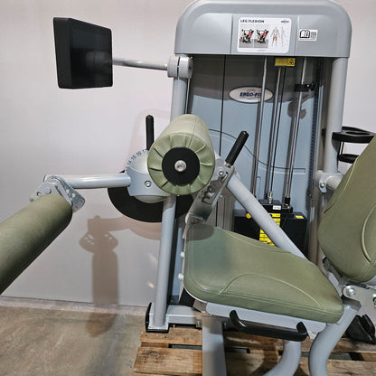 Ergo-Fit Leg Flexion 4100 S Med mit Display, Beinbeuger sitzend mit medizinischer Zulassung, MPG, Baujahr 2020, Rahmen Silber, gebraucht - überholter Zustand