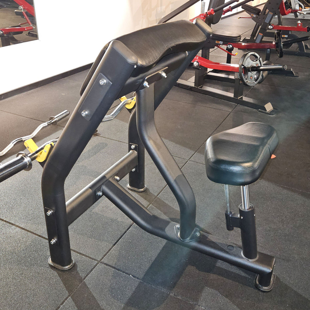 DankSport Scottcurl Bank, Bizeps Curlbank, Höhenverstellbar - Biceps Curl Bench - Silber und Schwarz - NEU