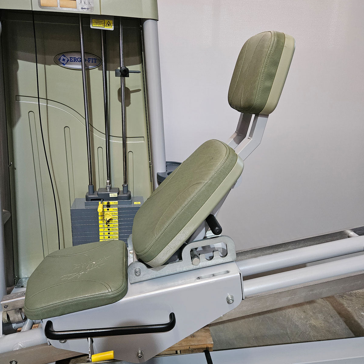 Ergo-Fit Funktionsstemme, Beinpresse verstellbar, 172,5kg Gewichtsblock, 4000 S MED Serie, MPG, Reha, Rahmenfarbe Silber, gebraucht - überholter Zustand