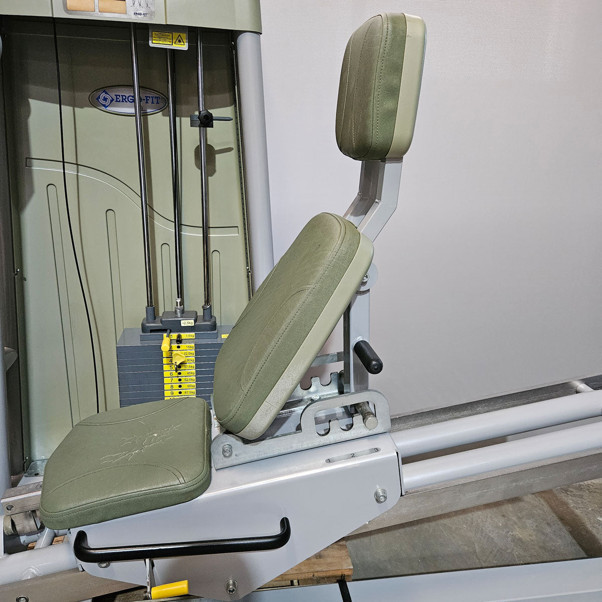 Ergo-Fit Funktionsstemme, Beinpresse verstellbar, 172,5kg Gewichtsblock, 4000 S MED Serie, MPG, Reha, Rahmenfarbe Silber, gebraucht - überholter Zustand