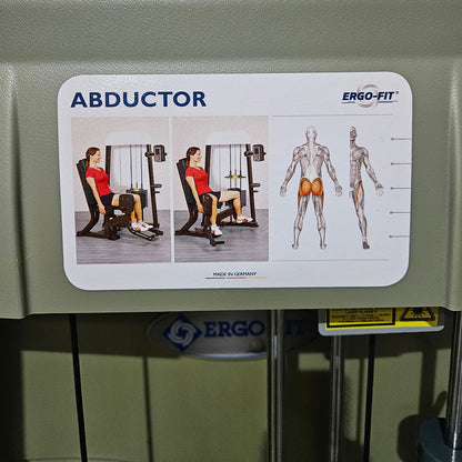 Ergo-Fit Abduktorenmaschine, Hip Abduction Abductor, 4000 S MED Serie, MPG, Reha, Rahmenfarbe Silber, gebraucht - überholter Zustand