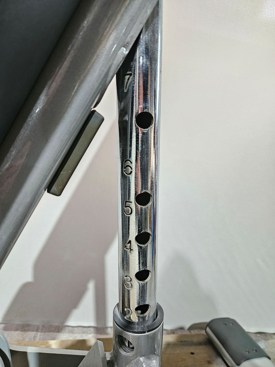 Life Fitness Multibank verstellbar, Multi-Adjustable Bench SMAB, Signature Serie, Rahmenfarbe Silber, Polsterfarbe Orange, gebrauchter - überholter Zustand