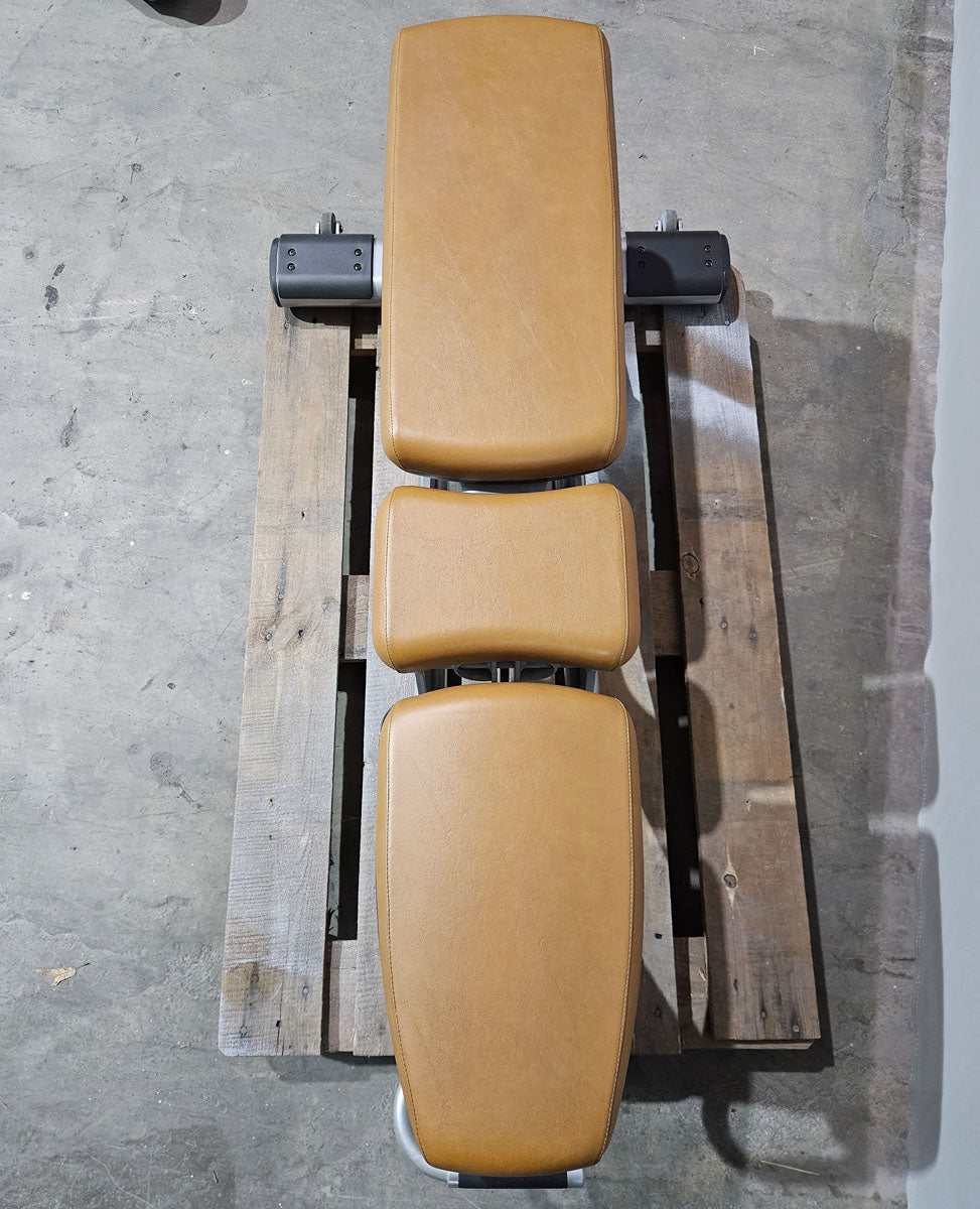 Life Fitness Multibank verstellbar, Multi-Adjustable Bench SMAB, Signature Serie, Rahmenfarbe Silber, Polsterfarbe Orange, gebrauchter - überholter Zustand