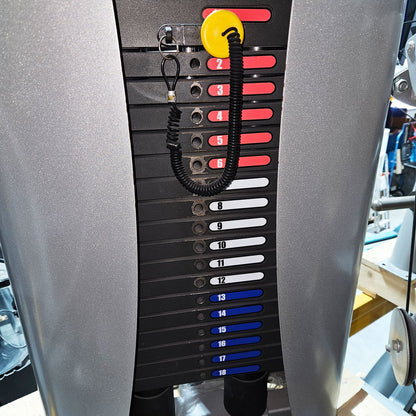 Hoist Roc-IT Pec Fly, RS1302, Butterfly, Roc IT Selectorized Serie mit Steckgewichten, Vorgänger vom RS-2302, Rahmenfarbe Silber, gebraucht - überholter Zustand