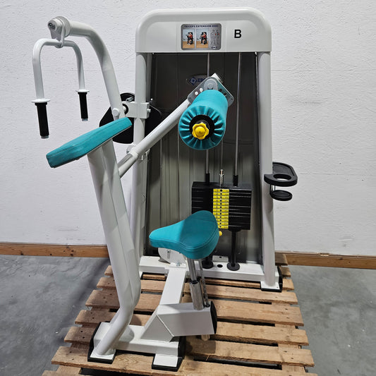 Ergo-Fit Trizepsmaschine horizontal, Triceps Extension, Armstrecker, 4000 Serie, Rahmenfarbe Weiß, gebraucht - überholter Zustand