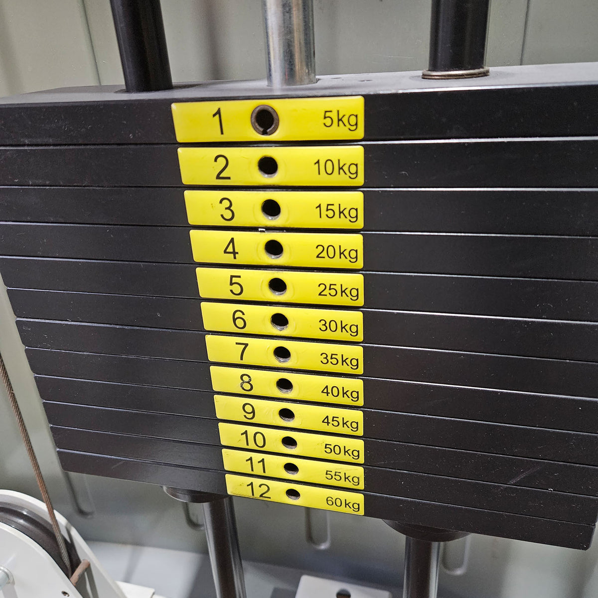 Ergo-Fit Trizepsmaschine horizontal, Triceps Extension, Armstrecker, 4000 Serie, Rahmenfarbe Weiß, gebraucht - überholter Zustand