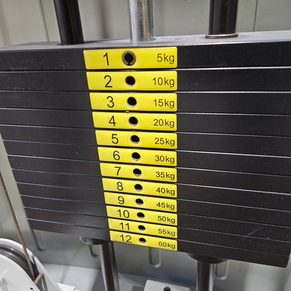 Ergo-Fit Trizepsmaschine horizontal, Triceps Extension, Armstrecker, 4000 Serie, Rahmenfarbe Weiß, gebraucht - überholter Zustand