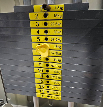 Ergo-Fit Schulterpresse, Shoulder Press, Überkopfdrücken, 4000 Serie, Rahmenfarbe Weiß, gebraucht - überholter Zustand