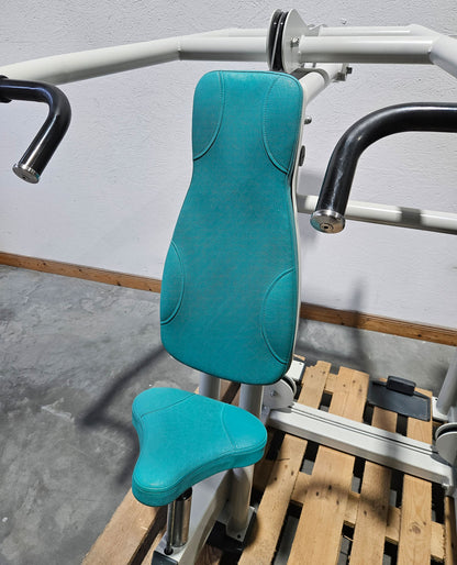 Ergo-Fit Schulterpresse, Shoulder Press, Überkopfdrücken, 4000 Serie, Rahmenfarbe Weiß, gebraucht - überholter Zustand