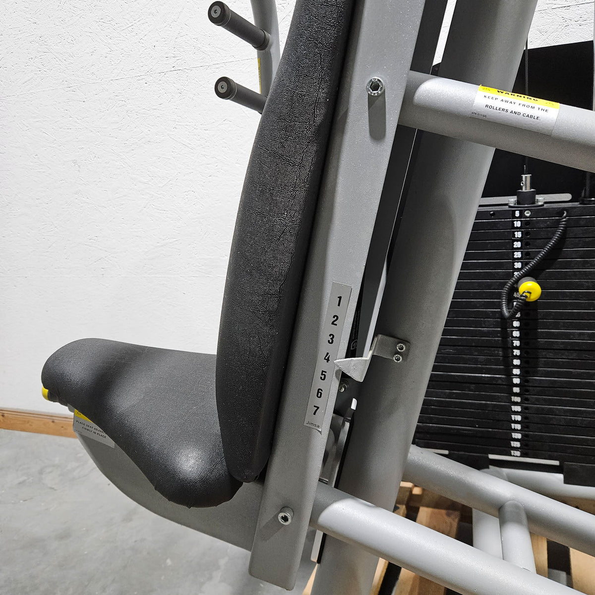 Jimsa Bankdrückmaschine, Brustpresse, Chestpress, Coolline, Rahmenfarbe Silber, gebraucht - überholter Zustand