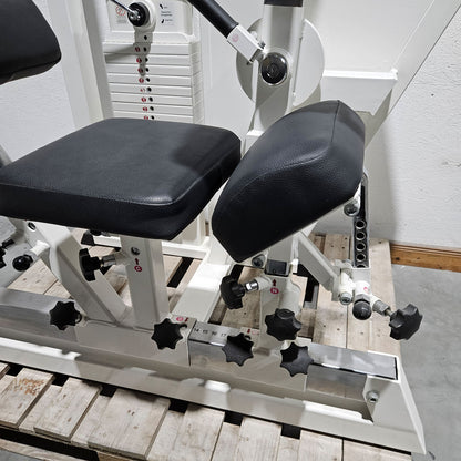 MKB Keller R14 Extensionstrainer, großer Rückenstrecker, sehr variabel einstellbar, Lower Back Machine, Hyperextension, Farbe Weiß, gebraucht - überholter Zustand