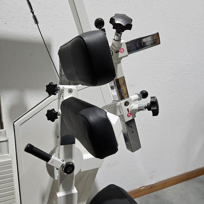 MKB Keller R14 Extensionstrainer, großer Rückenstrecker, sehr variabel einstellbar, Lower Back Machine, Hyperextension, Farbe Weiß, gebraucht - überholter Zustand