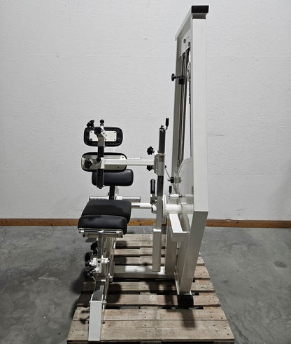 MKB Keller R14 Extensionstrainer, großer Rückenstrecker, sehr variabel einstellbar, Lower Back Machine, Hyperextension, Farbe Weiß, gebraucht - überholter Zustand
