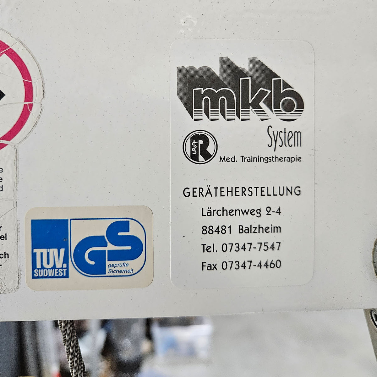 MKB Keller R14 Extensionstrainer, großer Rückenstrecker, sehr variabel einstellbar, Lower Back Machine, Hyperextension, Farbe Weiß, gebraucht - überholter Zustand