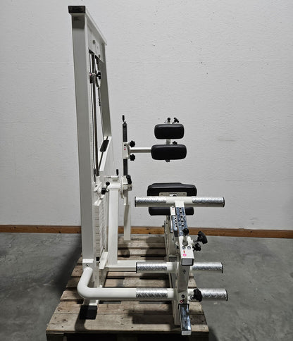 MKB Keller R14 Extensionstrainer, großer Rückenstrecker, sehr variabel einstellbar, Lower Back Machine, Hyperextension, Farbe Weiß, gebraucht - überholter Zustand