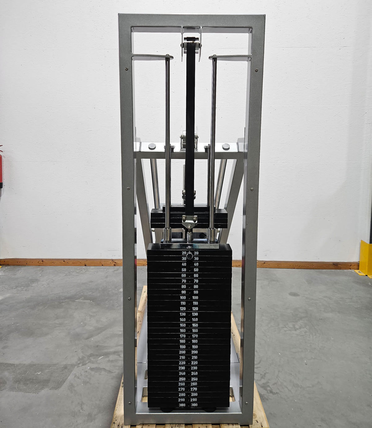 HBP Beinpresse 45° Grad, Leg Press, riesiger 300kg Gewichtsblock + extra Scheibenaufnahme, Bodybuilding Kraftgerät - Rahmenfarbe Silber, gebraucht - geprüfter Zustand