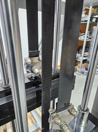 HBP Beinpresse 45° Grad, Leg Press, riesiger 300kg Gewichtsblock + extra Scheibenaufnahme, Bodybuilding Kraftgerät - Rahmenfarbe Silber, gebraucht - geprüfter Zustand