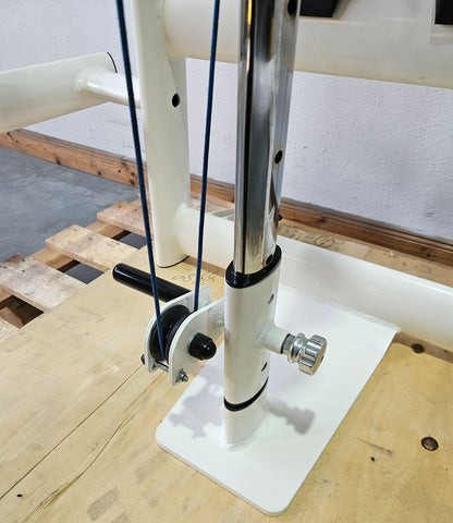 Gym80 Med80 3241 Cable Pull Explosive, height-adjustable cable pull with side handles, explosion pull, freestanding with stand, color white, used - refurbished condition