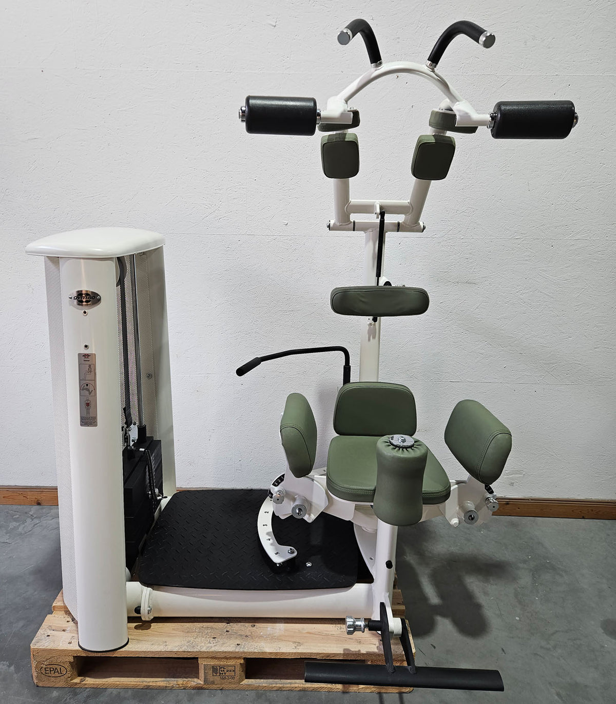 Gym80 Med80 3225 Rotation Machine, Core Rotator, Twister, Side Abdominal Muscles, Color White, Used - Refurbished Condition
