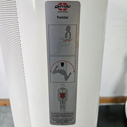 Gym80 Med80 3225 Rotation Machine, Core Rotator, Twister, Side Abdominal Muscles, Color White, Used - Refurbished Condition