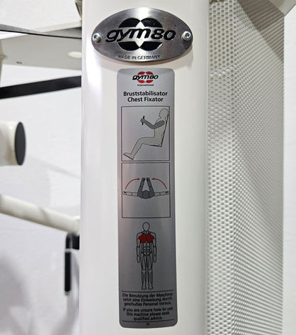 Gym80 3022 Butterfly, Sygnum, Bruststabilisator, Farbe Weiß, gebraucht - überholter Zustand