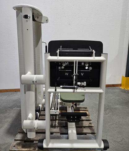 Gym80 Med80 3283 Funktionsstemme sitzend - liegend, Beinpresse verstellbar, Farbe Weiß, gebraucht - überholter Zustand