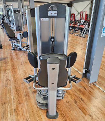 Life Fitness 2er Set = Abduktoren und Adduktorenmaschine, Hip Abduction und Hip Adduction Set, Signature Series, Rahmenfarbe Silber, gebraucht - überholter Zustand