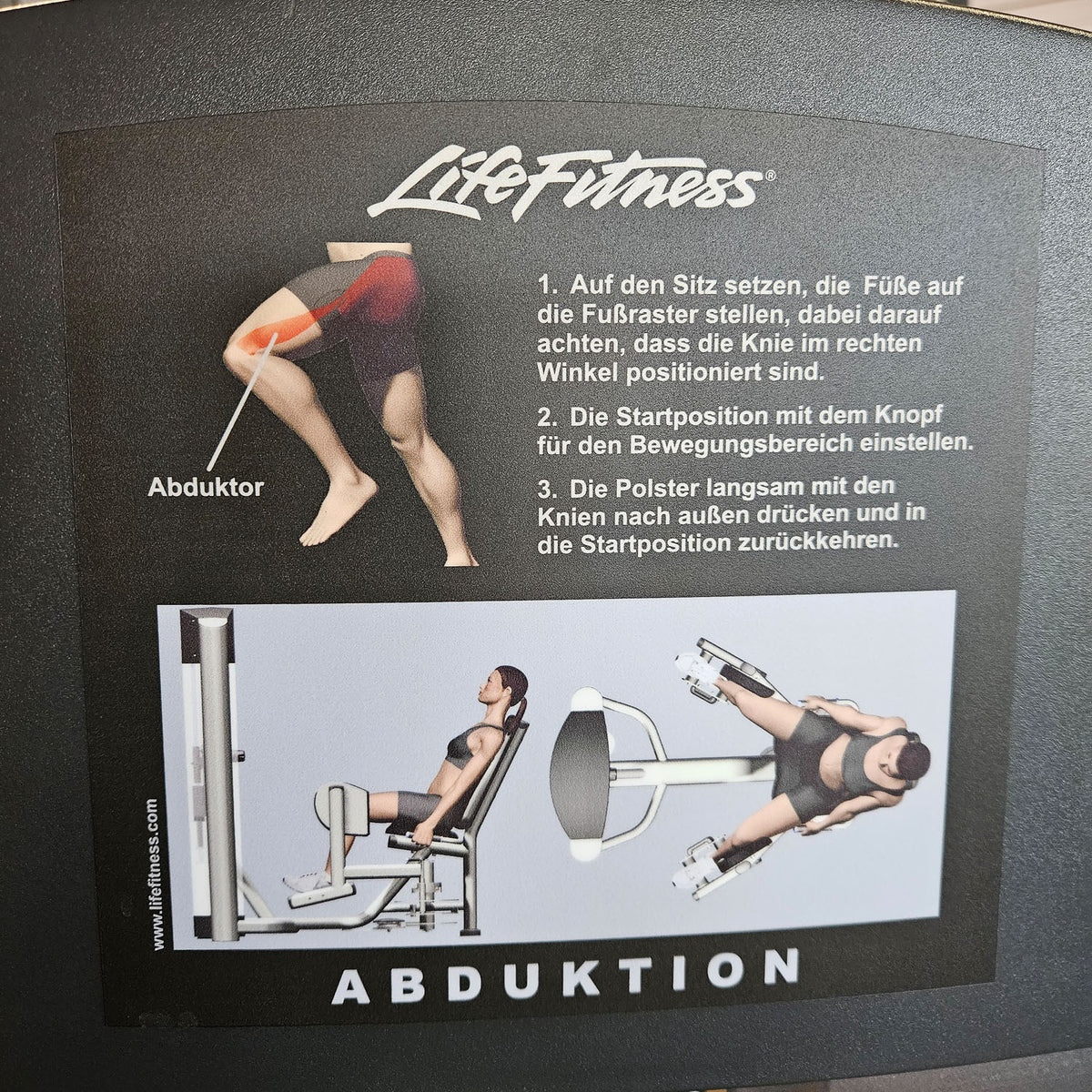 Life Fitness 2er Set = Abduktoren und Adduktorenmaschine, Hip Abduction und Hip Adduction Set, Signature Series, Rahmenfarbe Silber, gebraucht - überholter Zustand