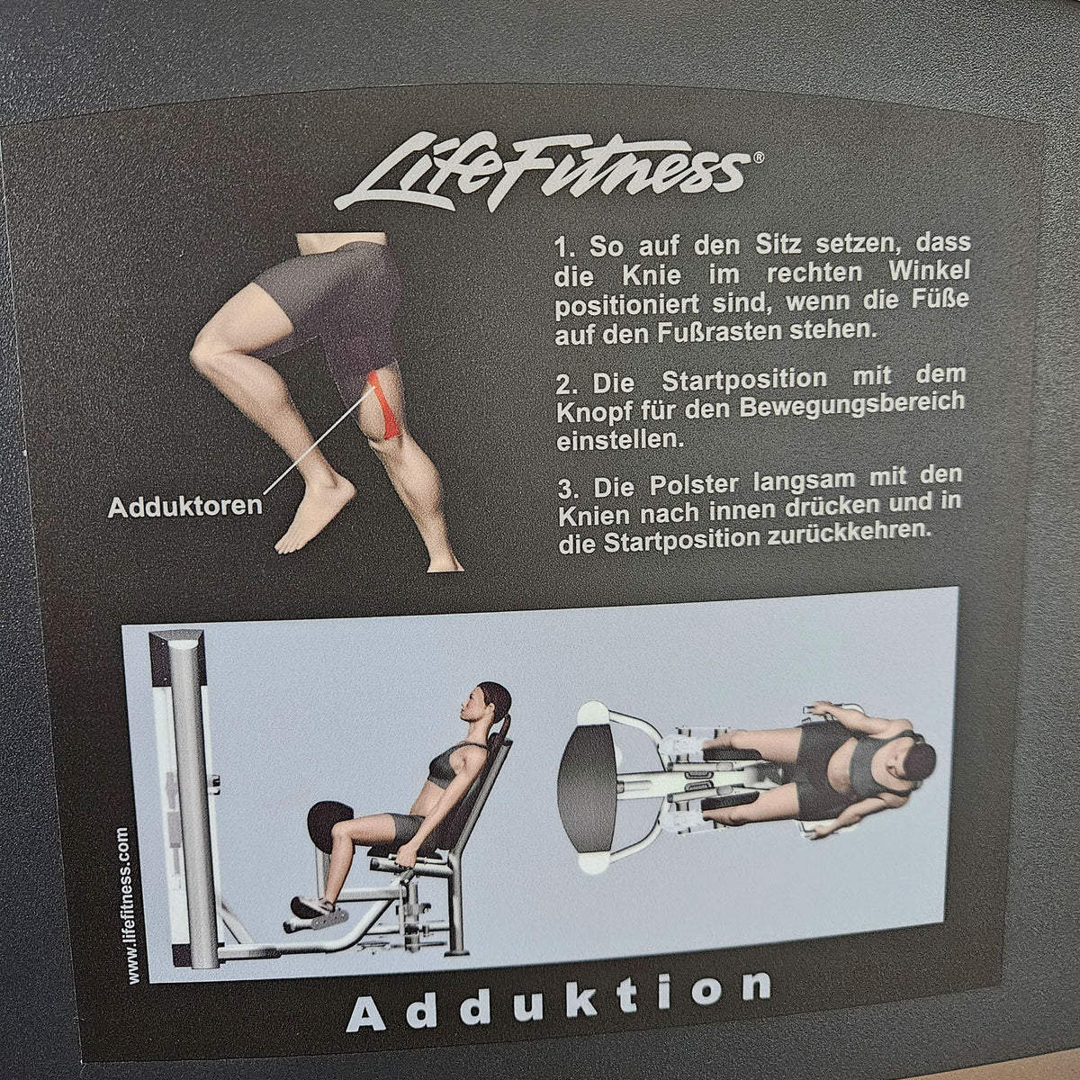 Life Fitness 2er Set = Abduktoren und Adduktorenmaschine, Hip Abduction und Hip Adduction Set, Signature Series, Rahmenfarbe Silber, gebraucht - überholter Zustand
