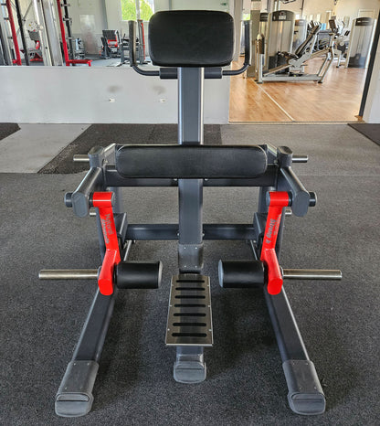 Master Sport Plate loaded Set, 10 Kraftgeräte, Farbe Schwarz und Rot, gebraucht - geprüfter Zustand