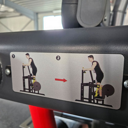 Master Sport Plate loaded Set, 10 Kraftgeräte, Farbe Schwarz und Rot, gebraucht - geprüfter Zustand