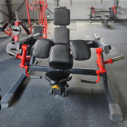 Master Sport Plate loaded Set, 10 Kraftgeräte, Farbe Schwarz und Rot, gebraucht - geprüfter Zustand
