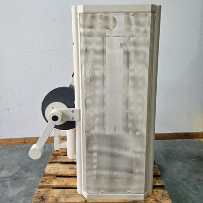 Dynamed Bauchmaschine und Rückenstrecker 2 in 1 Kombimaschine - Bauchmuskeltraining und Hyperextension, Abs and Lower Back, Stolzenberg, Rahmen Weiß, gebraucht - überholter Zustand