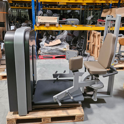 Milon Milcanic Adductor Machine, Hip Adductor, frame color silver, trim anthracite, used - refurbished condition