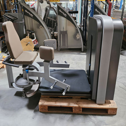 Milon Milcanic Adductor Machine, Hip Adductor, frame color silver, trim anthracite, used - refurbished condition