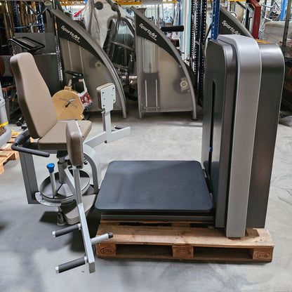 Milon Milcanic Adductor Machine, Hip Adductor, frame color silver, trim anthracite, used - refurbished condition
