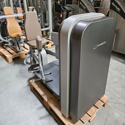 Milon Milcanic Adductor Machine, Hip Adductor, frame color silver, trim anthracite, used - refurbished condition