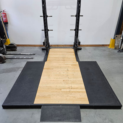 Precor Half Rack inkl. Bodenplattform, Abwurfplattform aus Gummi und Holz, Discovery Series, Ähnlich Full Power Rack, gebraucht - geprüfter Zustand mit optischen Gebrauchsspuren