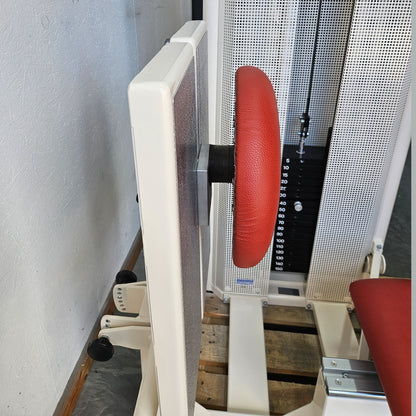Dynamed Funktionsstemme Kombi Sitzend-Liegend, 150kg Gewichtsblock, mit Kippkreisel, Beinpresse verstellbar, Stolzenberg, Rahmen Weiß, gebraucht - überholter Zustand