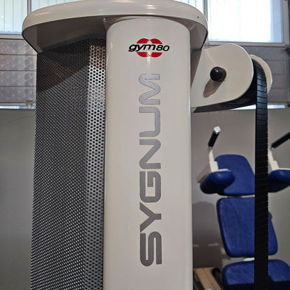 Gym80 Med80 3283 Seated - Supine Leg Press, 180kg weight stack, adjustable leg press, color white, used - refurbished condition