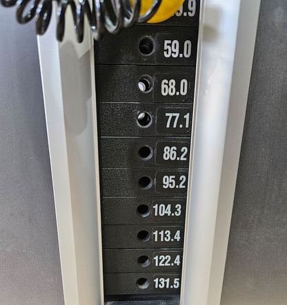 Cybex Eagle Lat Pulldown, bilateral lat pulldown, large 131kg weight stack, silver frame, used - refurbished condition