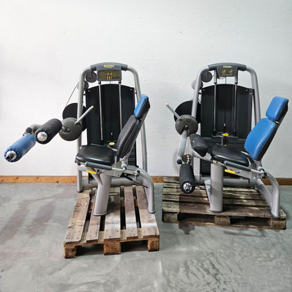 Technogym 2-piece set = Leg Extension and Leg Curl, Selection Line, frame color silver, used - refurbished condition