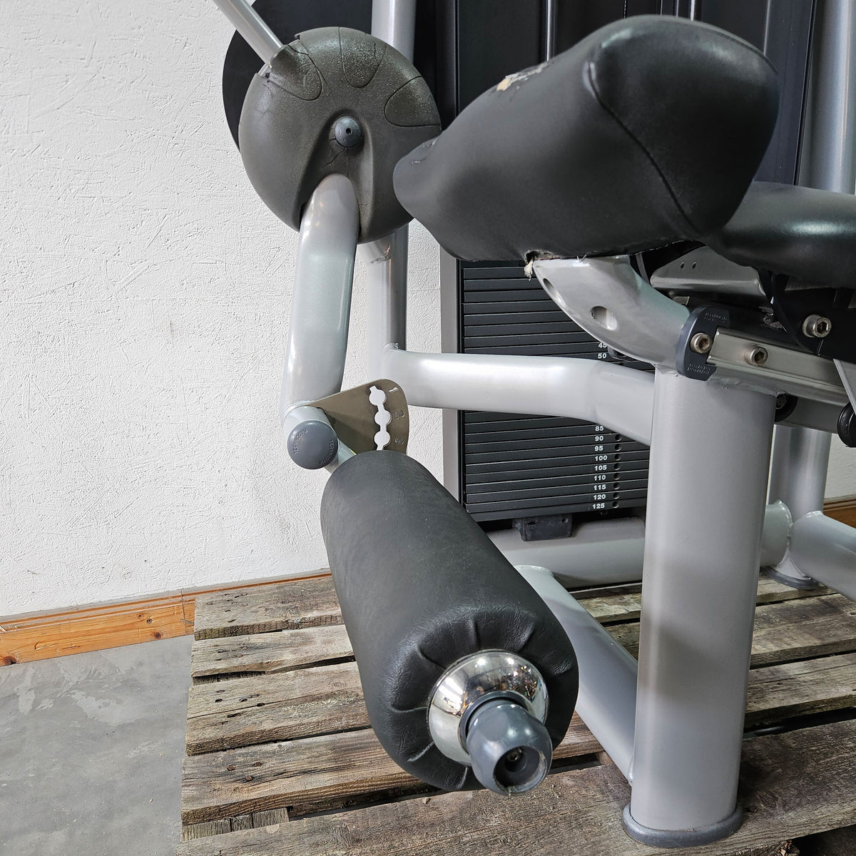 Technogym 2-piece set = Leg Extension and Leg Curl, Selection Line, frame color silver, used - refurbished condition