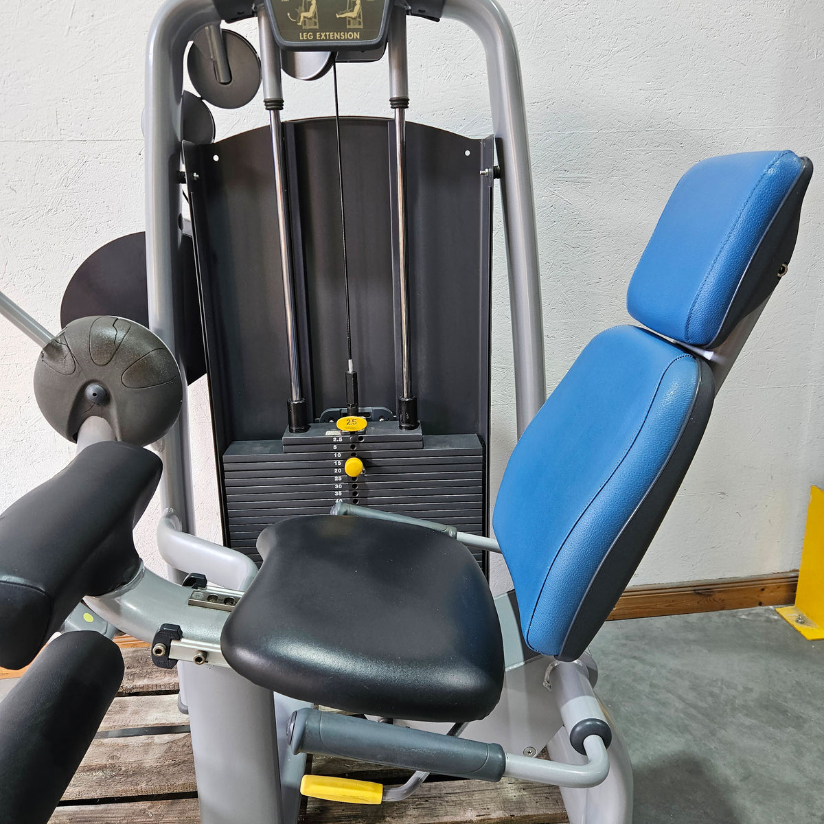 Technogym 2-piece set = Leg Extension and Leg Curl, Selection Line, frame color silver, used - refurbished condition