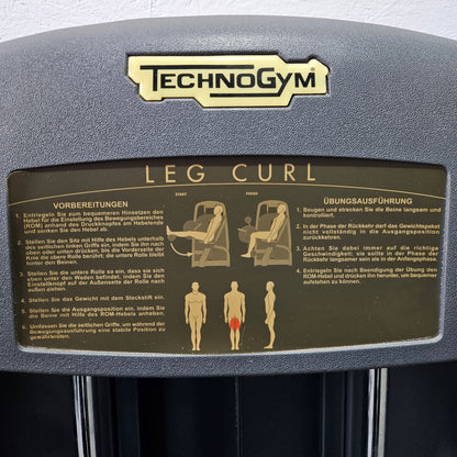 Technogym 2-piece set = Leg Extension and Leg Curl, Selection Line, frame color silver, used - refurbished condition