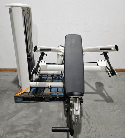 Gym80 Schulterpresse DUAL 3043 Sygnum, Shoulder Press, Overhead Press, Rahmenfarbe Weiß, gebraucht - überholter Zustand