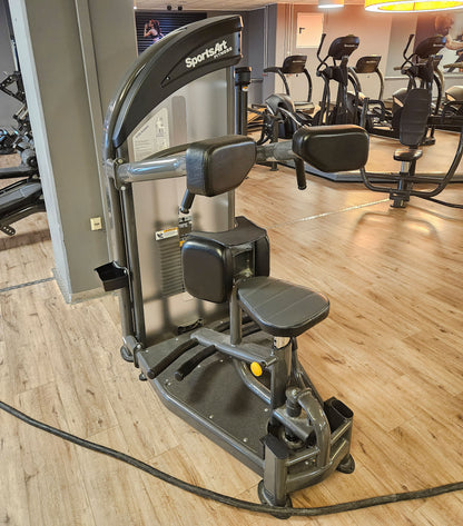 SportsArt komplette Fitnessstudio Ausstattung - 75 Fitnessgeräte im Set - Kraftgeräte, Cardiogeräte, Bänke, Racks etc - Rahmen Anthrazit, gebraucht - überholter Zustand