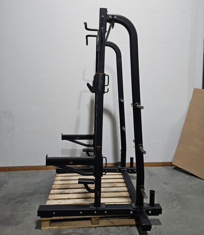 Precor Half Rack inkl. Bodenplattform, Abwurfplattform aus Gummi und Holz, Discovery Series, Ähnlich Full Power Rack, gebraucht - geprüfter Zustand mit optischen Gebrauchsspuren